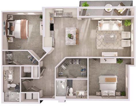 B2 Floor Plan at Livano Pflugerville, Pflugerville, Texas